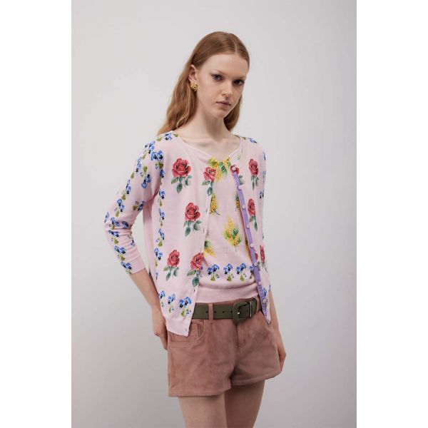 Twin set con stampa Mimose