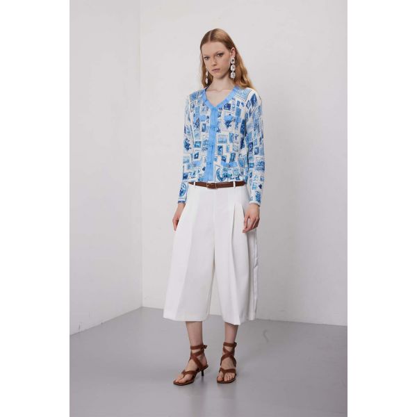 Giacca Chanel con stampa Francobolli