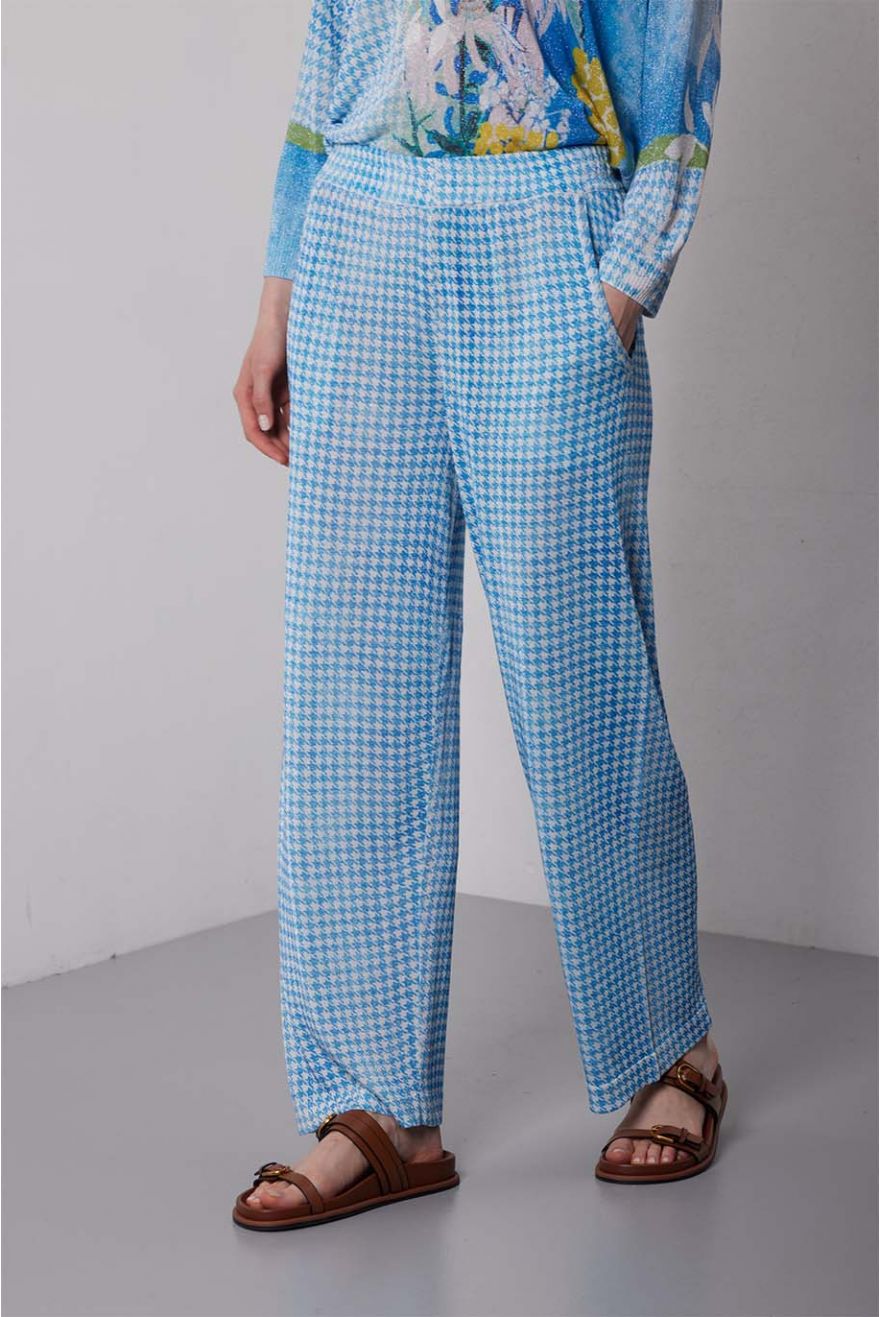 Pantalone stampa Pied de Poule