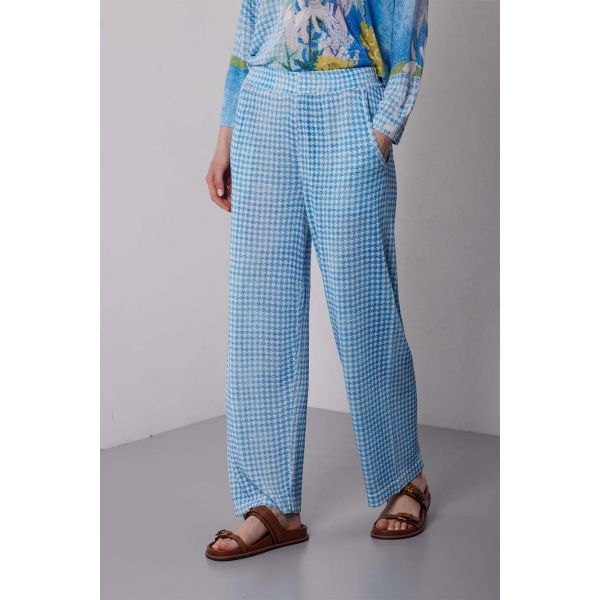 Pantalone stampa Pied de Poule