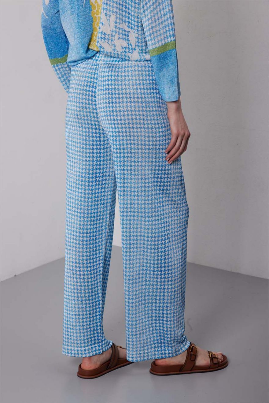 Pantalone stampa Pied de Poule